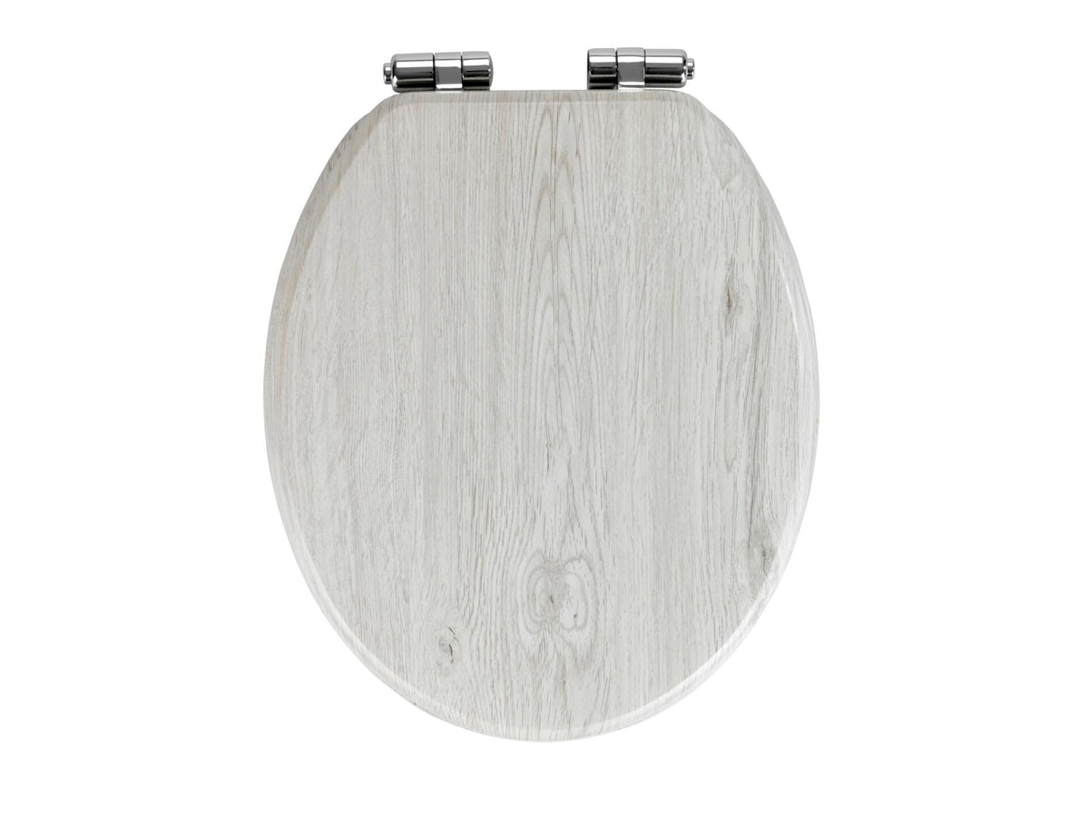 Wenko WC-bril MDF grijs eik