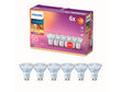 Philips Warmglow spot LED GU10 3,8W dimmable blanc chaud 6 pièces