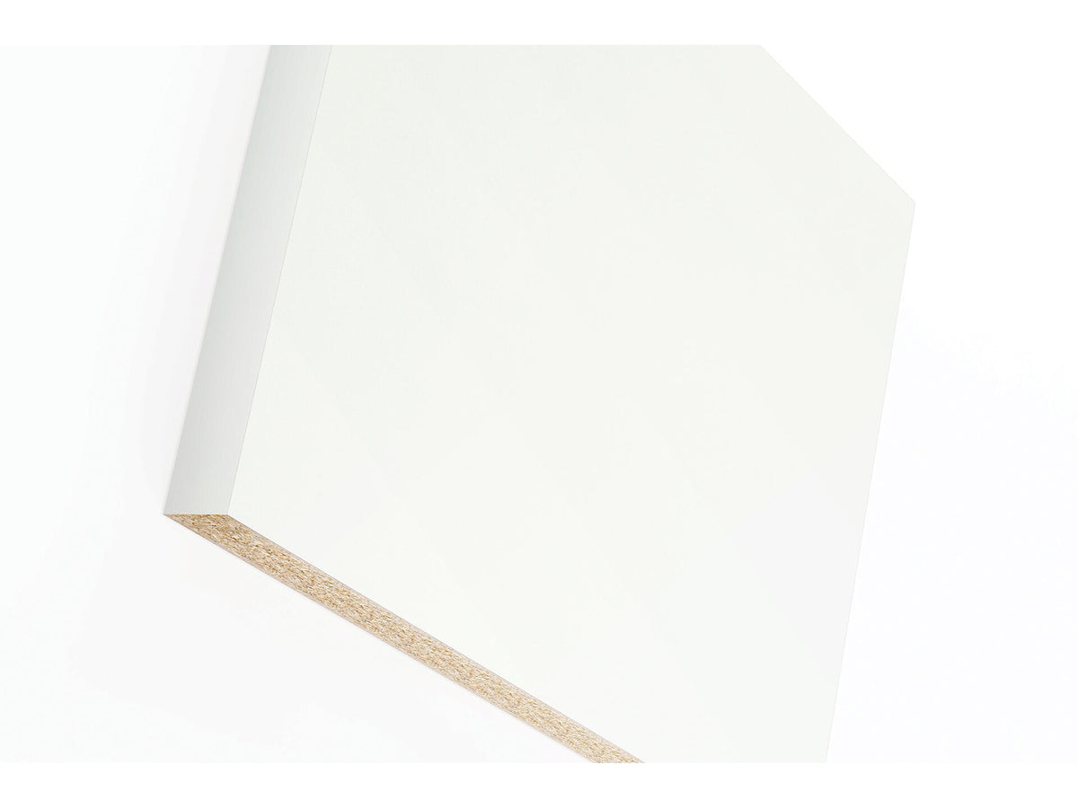 Werkblad recht 305x64x4 cm wit