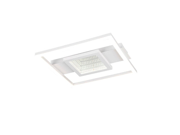 Reality Wheeler plafonnier LED carré 16W blanc mat