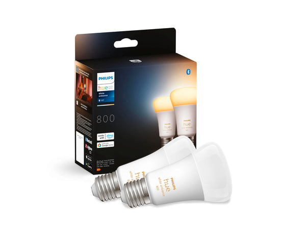 Philips Hue White Ambiance ampoule LED E27 9W dimmable 2 pièces