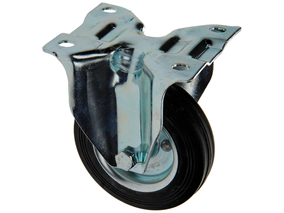 Mack Wiel 100mm vast met lager rubber