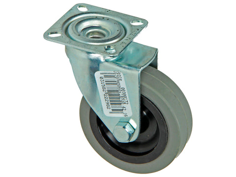 Mack Wiel 60mm met plaat en dubbele kogellager rubber
