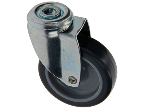 Mack Wiel 75mm met 2 lagers en gat rubber