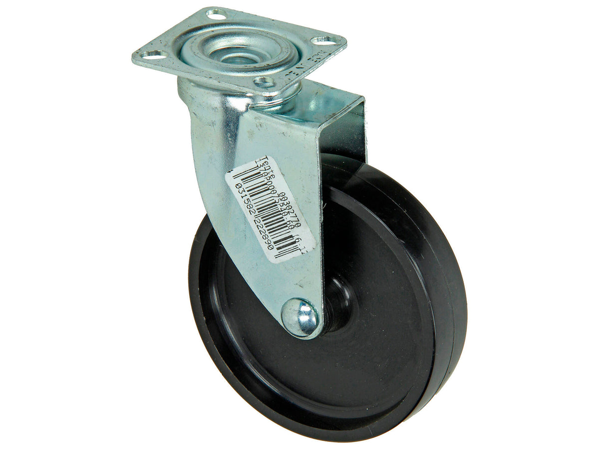 Mack Wiel met plaat en kogellager 77mm polyamide
