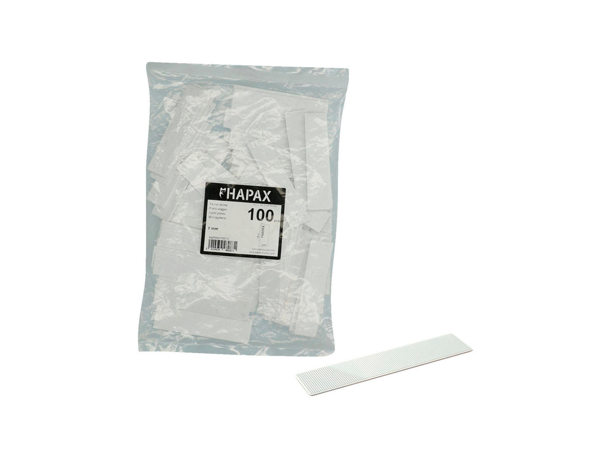 Wig plat 95x22x1 mm wit 100 stuks
