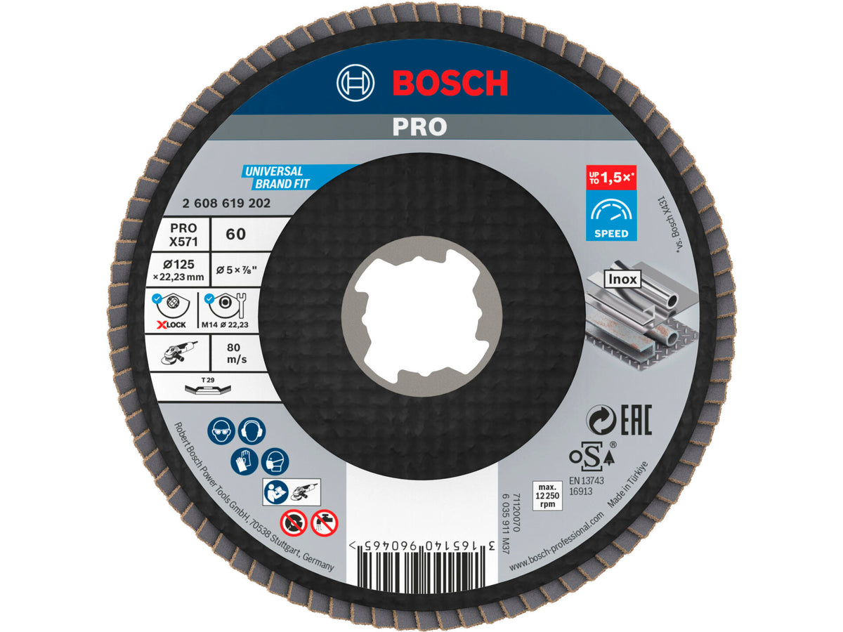 Bosch Professional X571 schuurschijf lamel X-lock K60 125mm schuin
