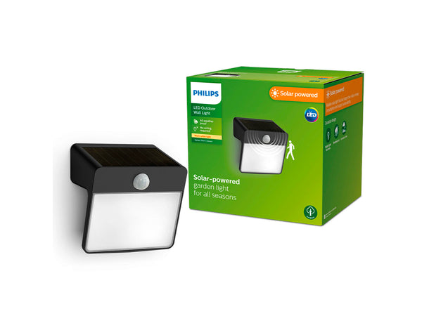 Philips Yarixa applique murale extérieure solaire 2,2W avec capteur de mouvement noir