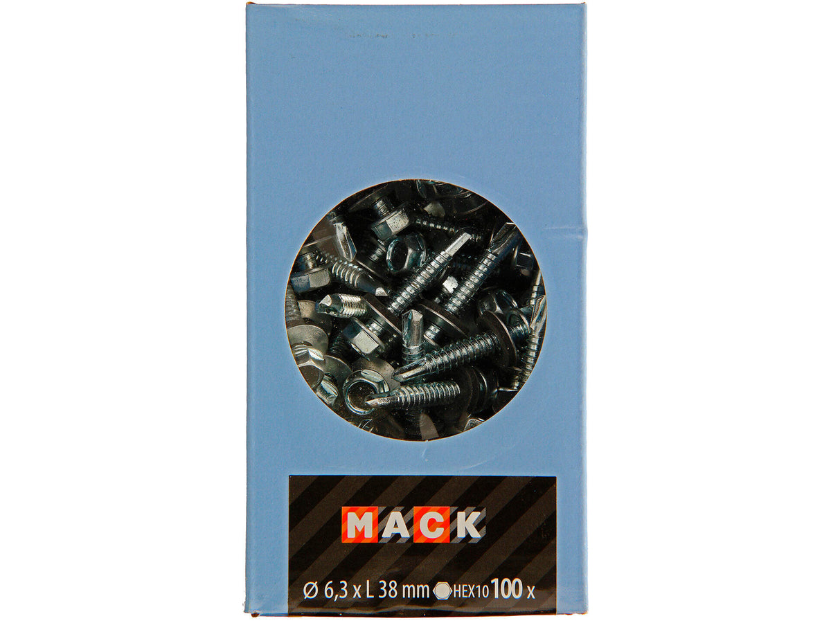 Mack Zelfborende schroeven H10 38x6,3 mm verzinkt 100 stuks