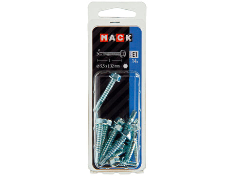 Mack Zelfborende schroeven H8 32x5,5 mm verzinkt 14 stuks