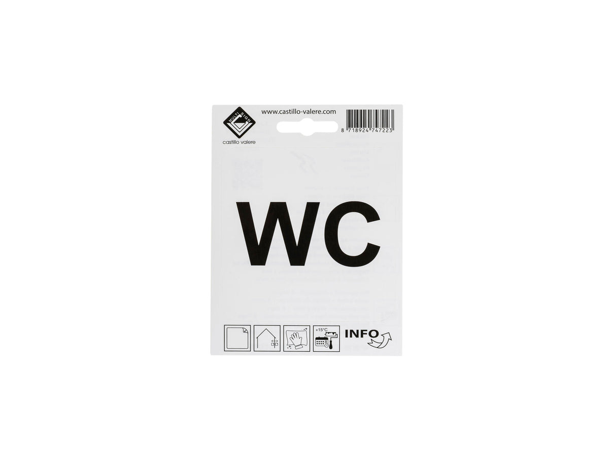 Zelfklevend pictogram WC 10x10 cm