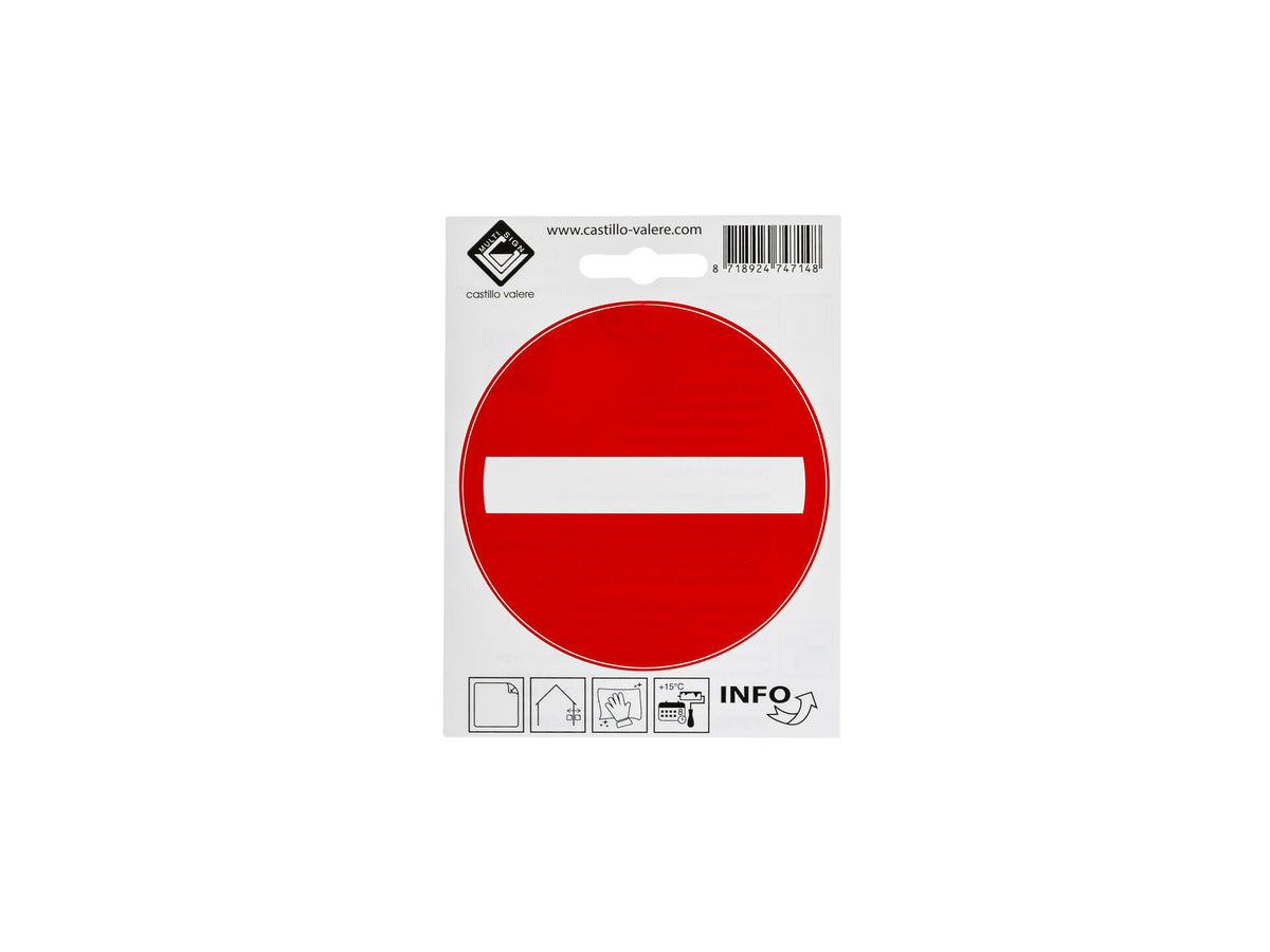Zelfklevend pictogram verboden toegang 10cm