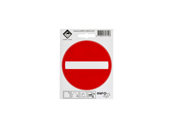 Pictogramme autocollant entrée interdite 10cm