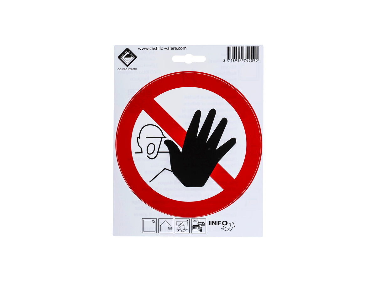 Zelfklevend pictogram verboden toegang 15cm