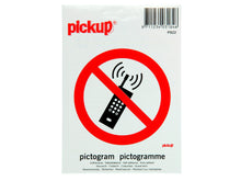 Zelfklevend pictogram verboden voor gsm 10cm