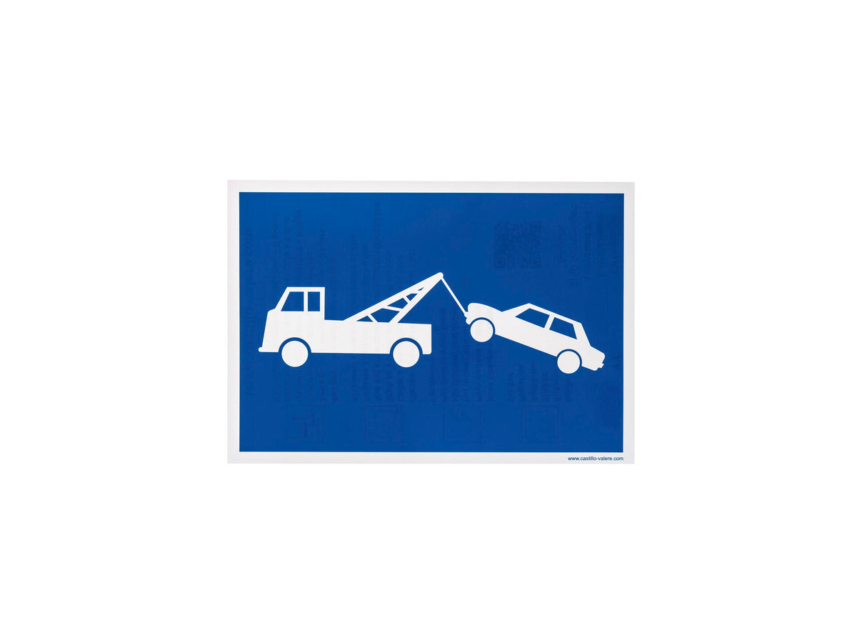Zelfklevend pictogram wegsleepregeling 23x33 cm