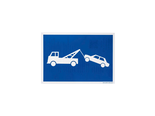Zelfklevend pictogram wegsleepregeling 23x33 cm