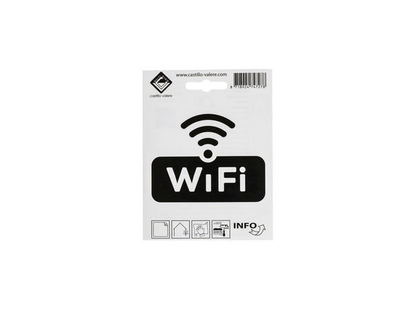 Zelfklevend pictogram wifi 10x10 cm