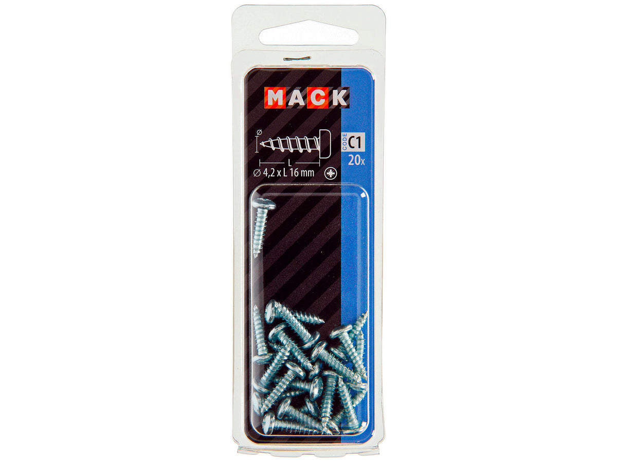 Mack Zelftappende schroeven PZ2 16x4,2 mm verzinkt 20 stuks