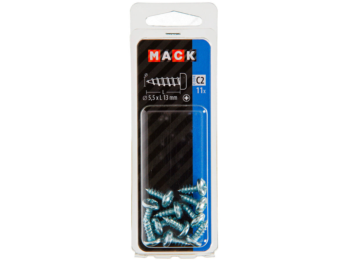 Mack Zelftappende schroeven PZ3 13x5,5 mm verzinkt 11 stuks