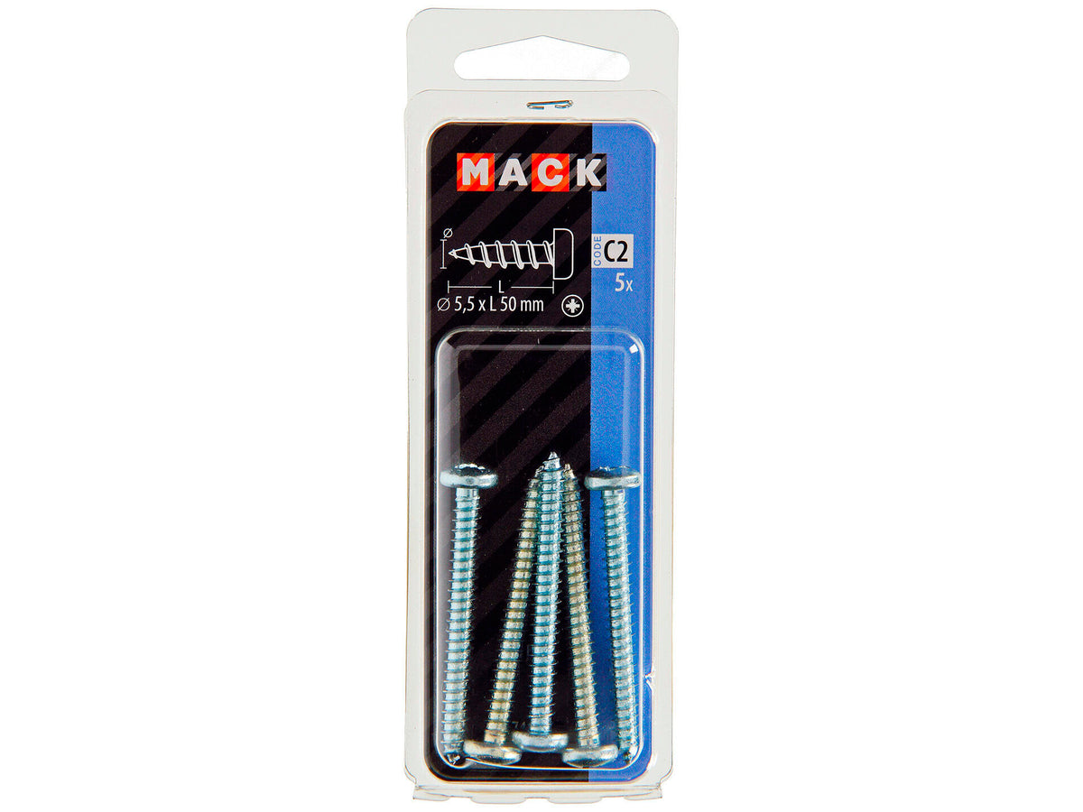 Mack Zelftappende schroeven PZ3 50x5,5 mm verzinkt 5 stuks