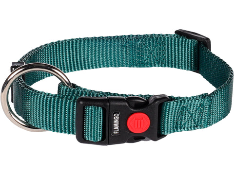 Flamingo Ziggi halsband hond 40-55 cm donkergroen