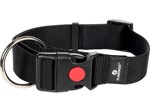 Flamingo Ziggi halsband hond 55-75 cm zwart