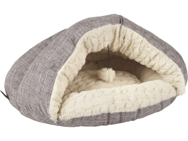 Flamingo Zupo niche grotte pour chat 49x40x22 cm gris