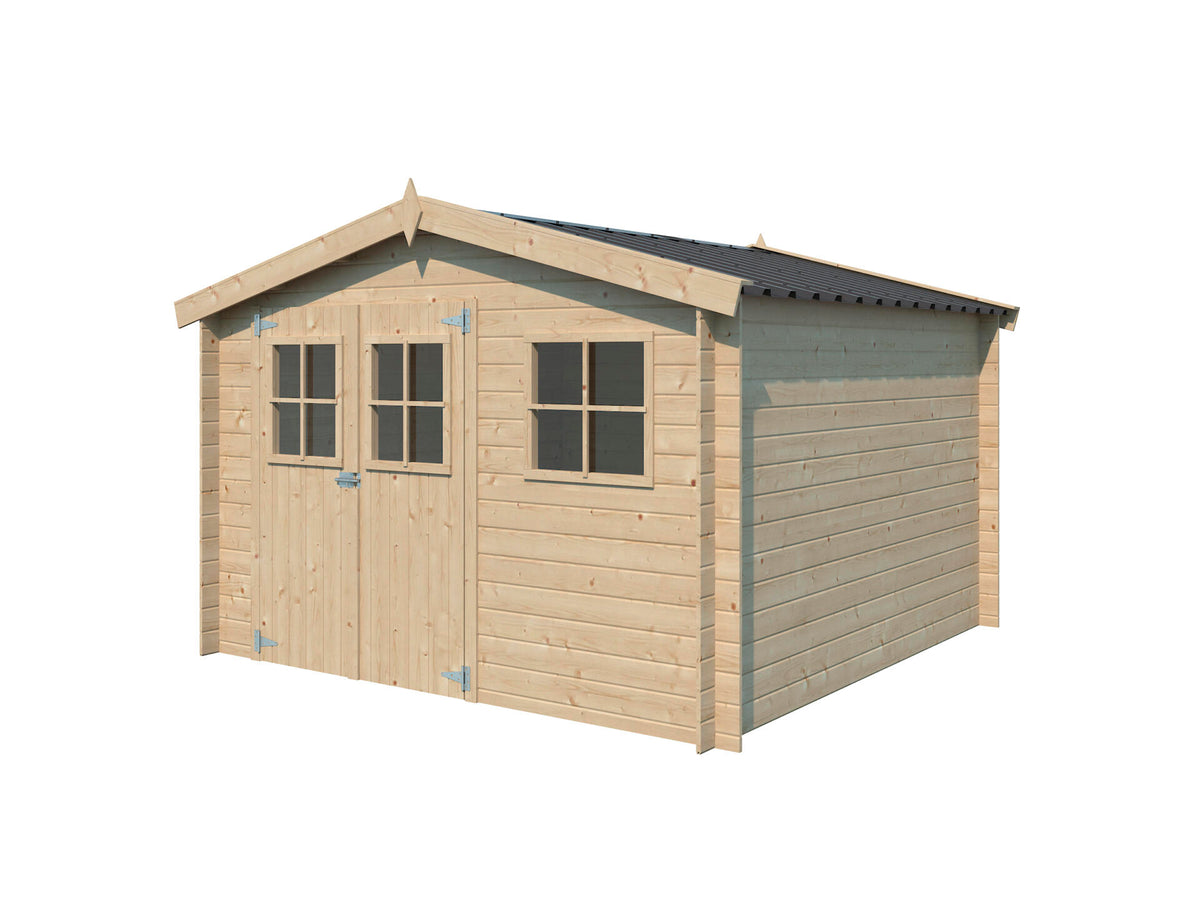 Gardenas Zurich houten tuinhuis 295x295x203 cm blokhut