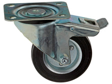 Mack Roulette à frein pivotante 100mm platine caoutchouc