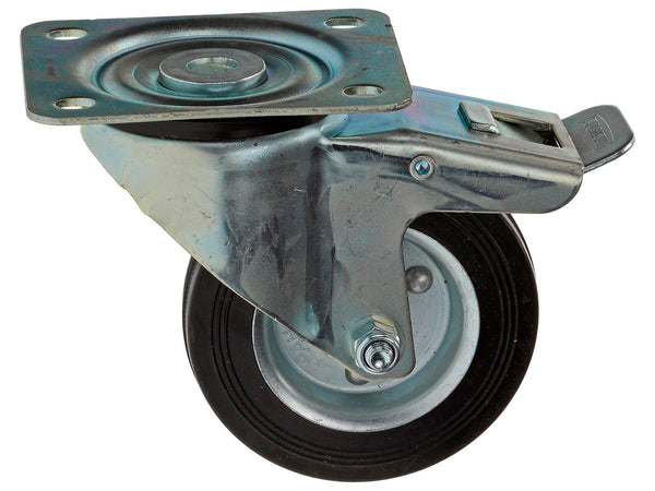 Mack Zwenkwiel 100mm met lager, plaat en rem rubber