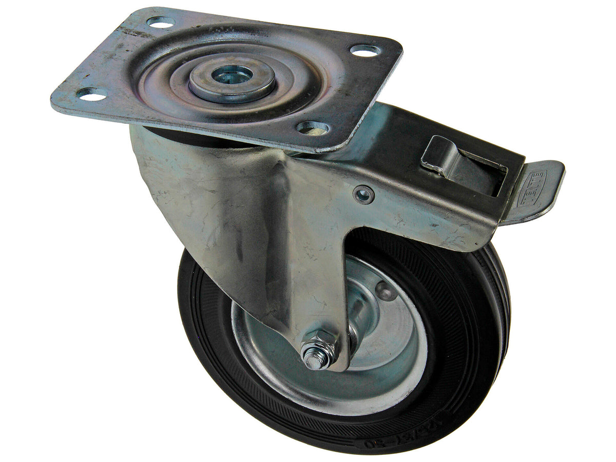 Mack Zwenkwiel 125mm met lager, plateau en rem rubber