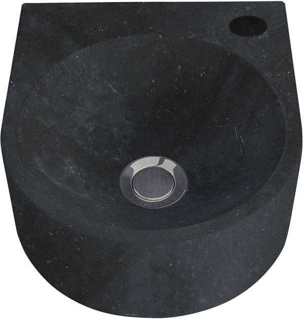 HANDENWASSER LUNA PLUS MET OPHANGING+KREPINE L25D28H10 BLAUWE STEEN KRAANGAT RECHTS
