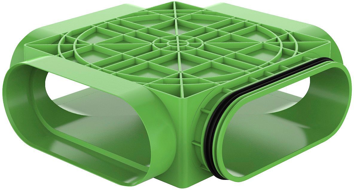 Vloer-en plafondplenum 3XOVAAL(F) + 1XOVAAL(M) DucoFlex, ventilatie — SKU DESCO-181392