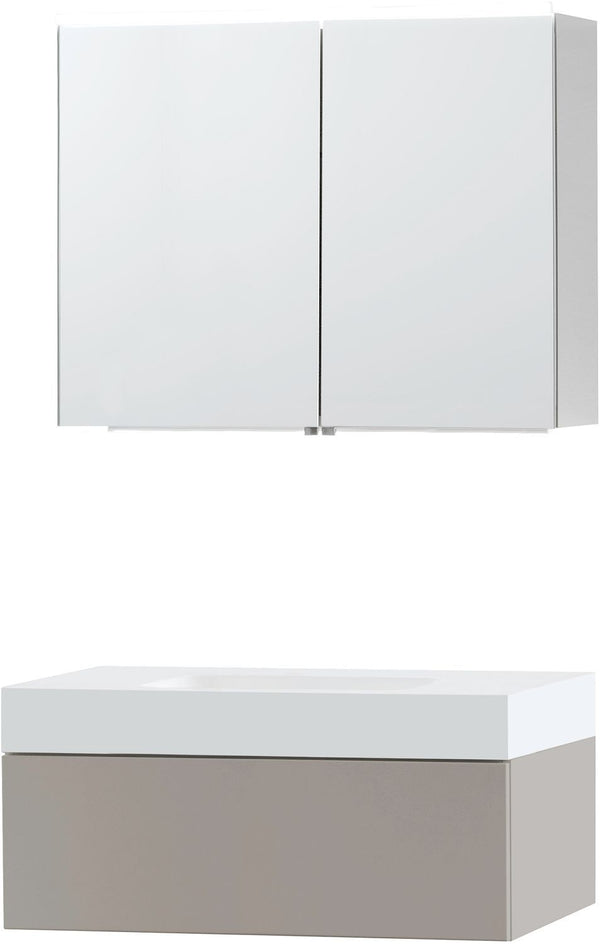 MEUBEL PURO SOLO GRIJS 90 1 LADE SOLID PURO SPIEGELKAST