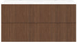SOUS MEUBLE COFFEE 2 TIROIR 120 DUO NOYER SMARTLINE + DOUBLE LAVABO EN PORCELAINE BLANC