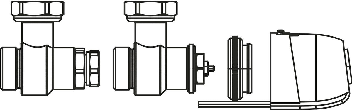 2-WEGKLEP Met motor voor Ventilo Convector aquarea fal panasonic, elektrische radiatoren — SKU DESCO-191512