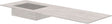TABLET KERAMISCH MARMER PURO LAVABO S LINKS B160 H1,2 ZONDER KRAANGAT TRAVERTIN NEW