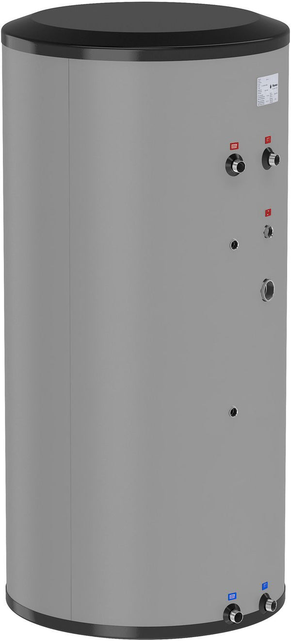 Boiler voor WP 1 spiraal inox Flamco 300L Zilver ERP klasse B
