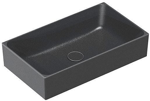 OPBOUW LAVABO PREMIUM CATALANO CATAGLAZE+ 60X35CM ZONDER KRAANVLAK/OVERLOOP MAT ZWART