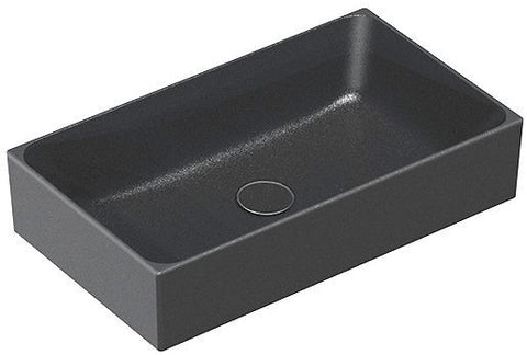 OPBOUW LAVABO PREMIUM CATALANO CATAGLAZE+ 60X35CM ZONDER KRAANVLAK/OVERLOOP MAT ZWART