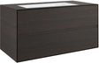 Onderbouw 2 lades+onderbouwlavabo centraal tenso 90CM zonder kraangat wenge