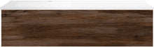 SOUS MEUBLE COFFEE 1 TIROIR 120 NOYER DECOR VELOURS+LAVABO GAUCHE BLANC