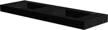 TABLET MARBRE CERAMIQUE LAVABO S DOUBLE 160 H10 +TROU ROBINETS BAMBOO BLACK