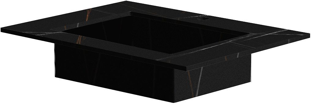 TABLET KERAMISCH MARMER PURO LAVABO S B70 H1,2 1KRAANGAT BAMBOO BLACK