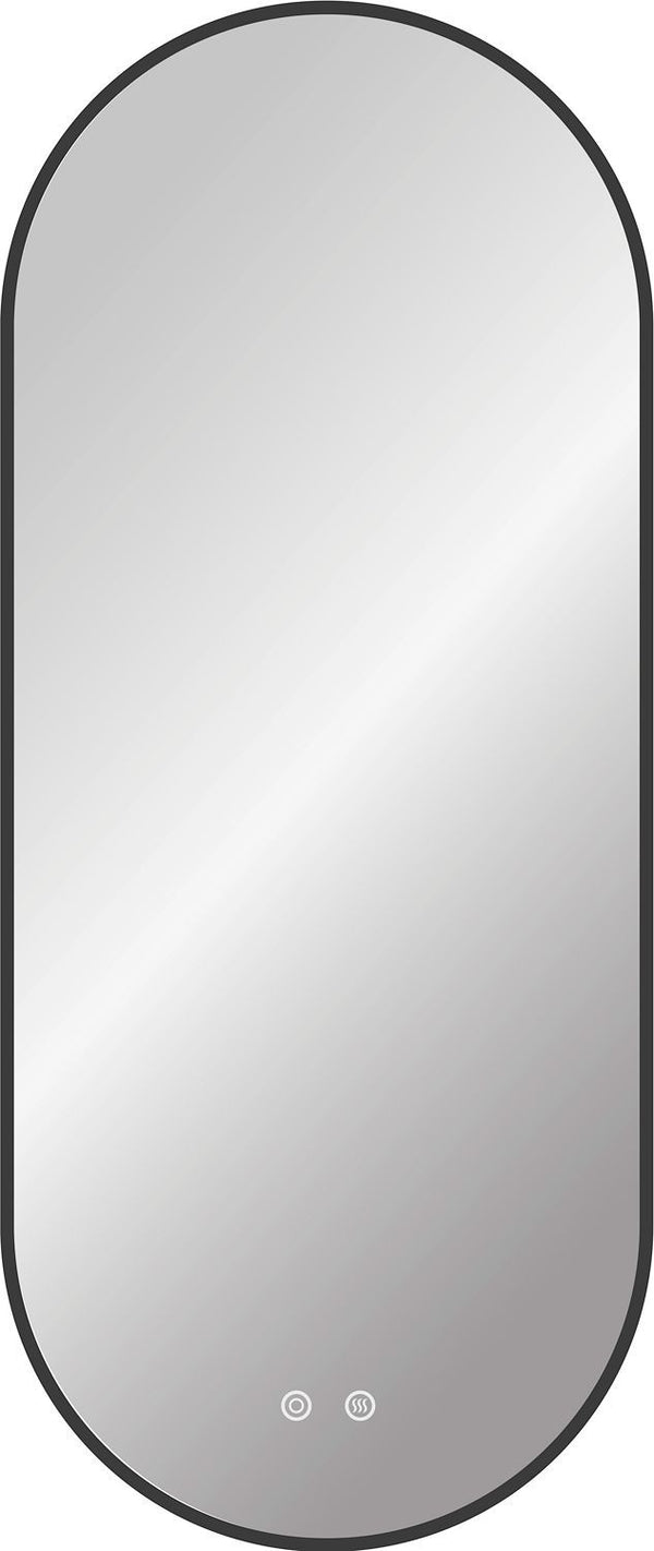 MIROIR DESCO COLLECTION OVAL 90X38CM ANTI-CONDENS +ECLAIRAGE LED CADRE NOIR
