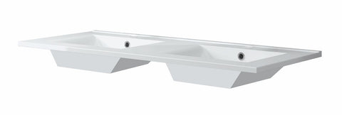 Lavabo form 121X46CM porselein wit