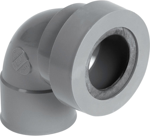 PVC elleboog + dichting ff 90° 32MM-32MM