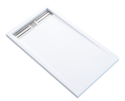Veroni Elite douchetas composietsteen vlak (DxBxH) 140 x 90 x 3 cm - Wit, douchebakken — SKU MB-18811-22338, EAN 5404024107458