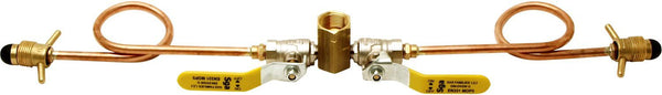 LYRES DE RACCORDEMENT 2 BOUTEILLES DE GAZ +ROBINETS A BILLE POL M"